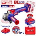 CORDLESS ANGLE GRINDER 100MM EMTOP (ELAG211041)