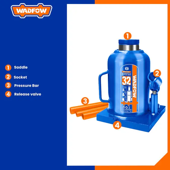 HYDRAULIC BOTTLE JACK 32 TON WADFOW (WHJ1532)-1.webp