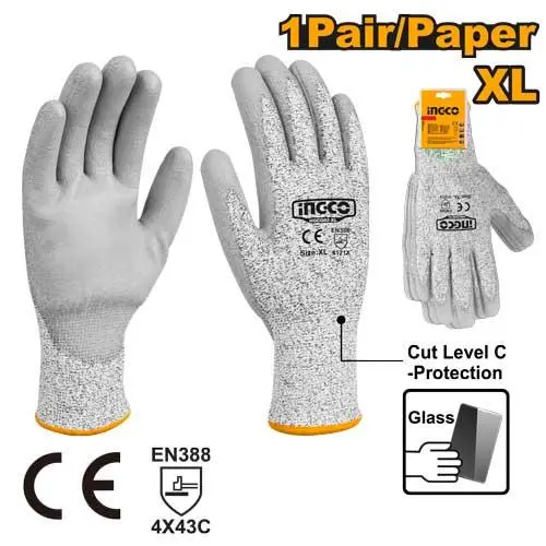 CUT RESITANCE GLOVES INGCO (HGCG02-XL)-12%