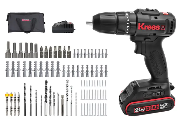 CORDLESS IMPACT DRILL 20V KRESS (KU365.1)