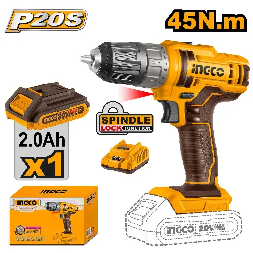 [ToolsMart380] CORDLESS DRILL 20V INGCO (CDLI200518)