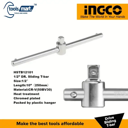 [ToolsMart4771] 1/2" DR. SLIDING T-BAR INGCO (HSTB12101)