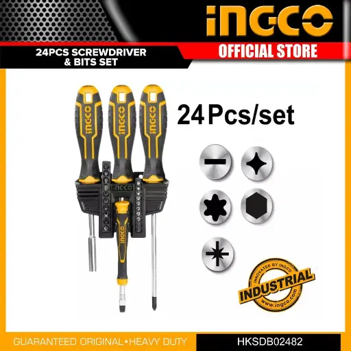 [ToolsMart298] 24PCS SCREWDRIVER & BIT SET INGCO (HKSDB02482)