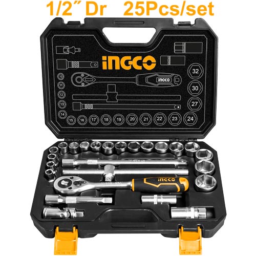 [ToolsMart265] 25PCS 1/2 SOCKET SET (HKTS12251)
