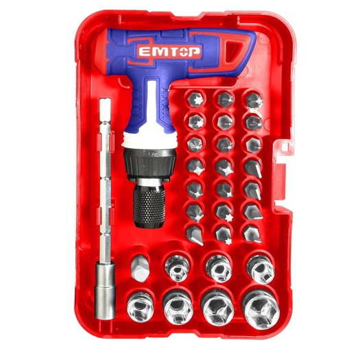 [ToolsMart21] 31PCS T HANDLE SCREWDRIVER SET EMTOP (EBST03102)