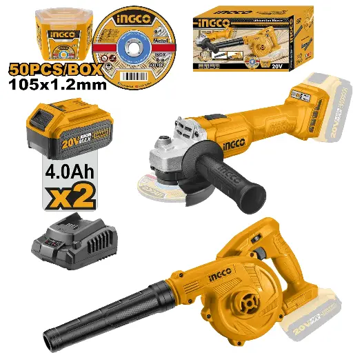 [ToolsMart310] CORDLESS SET BLOWER OR GRINDER INGCO (COSLI2211310)