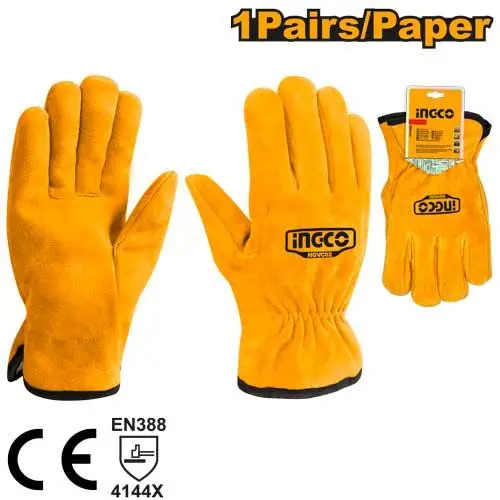 [ToolsMart4156] INGCO LEATHER GLOVES (HGVC02)