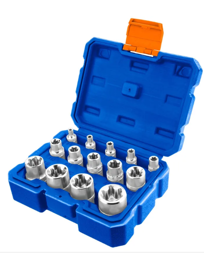 [ToolsMart1443] 14 PCS E-SOCKET SET WADFOW (WST3D14)